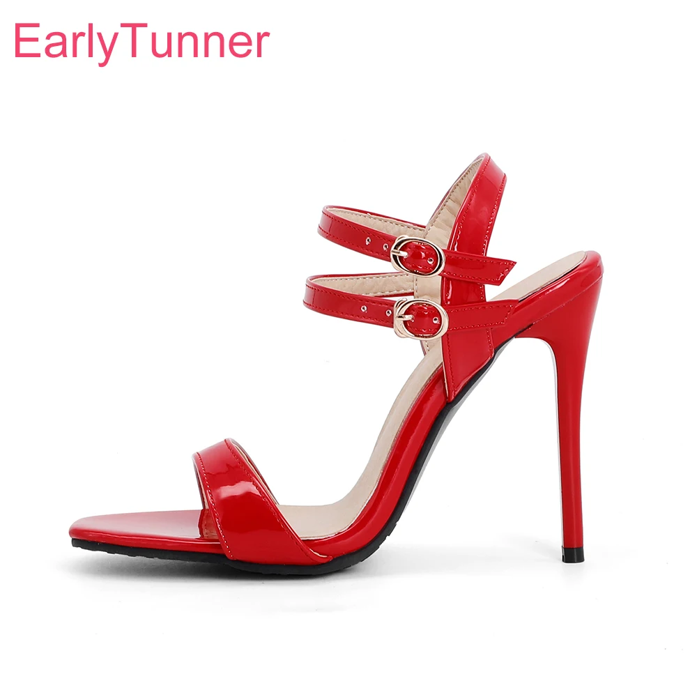 Women Shoes Branded - Sandal wanita hitam merah klasik baru