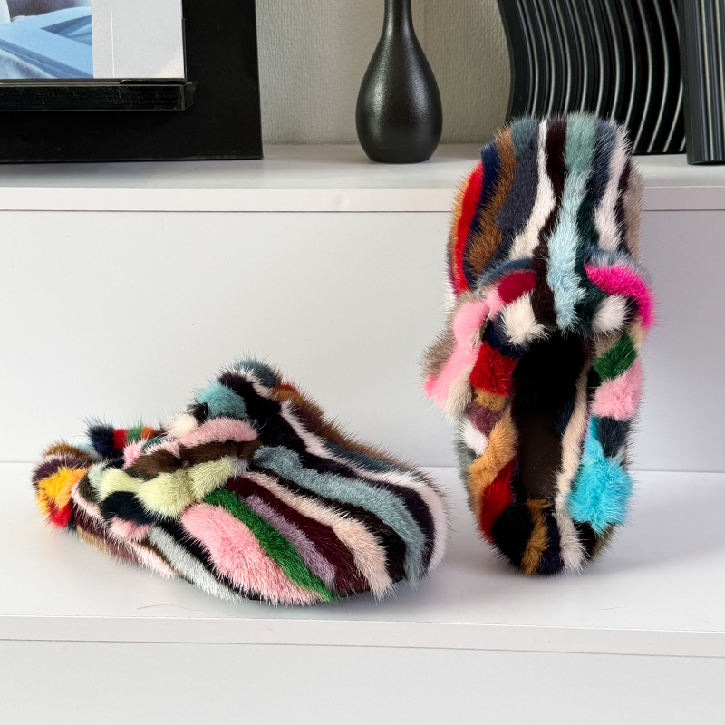 Women Shoes For Winter - Sandal dan Sepatu Clog Wanita Berbulu