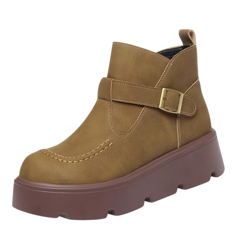 Women Shoes For Winter - Sepatu Platform Datar Alas Tebal Nyaman