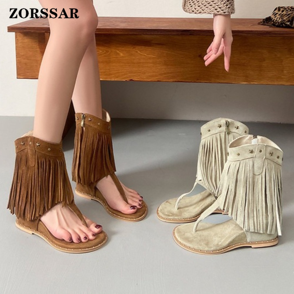 Sepatu Sandal Wedge Thong Toe  - Women Shoes Boots ulasan dan harga