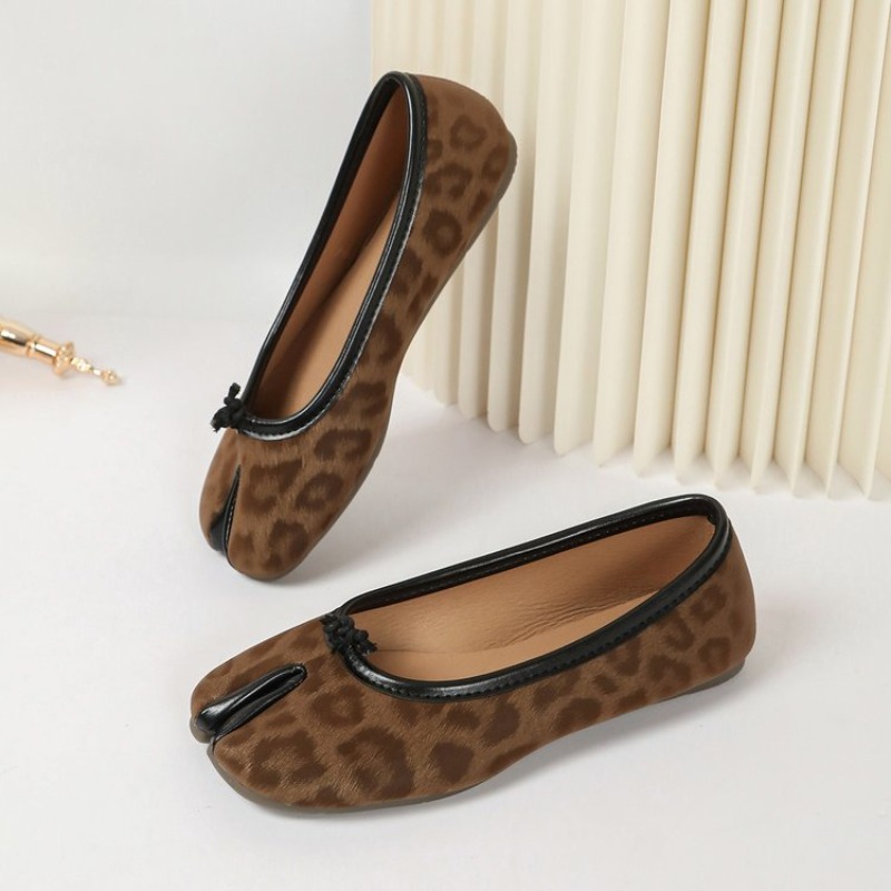 Sepatu Balet Wanita Motif Leop - Loafer Flat Women ulasan dan harga