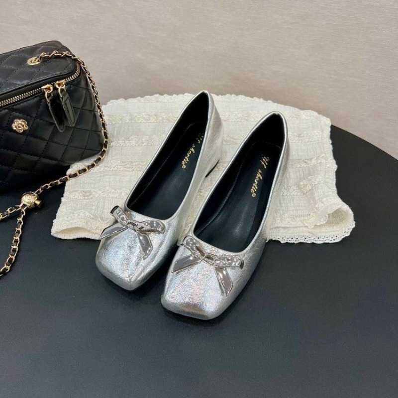 Sepatu Flat Gaya Art Bow Wanit - Loafer Flat Women ulasan dan harga